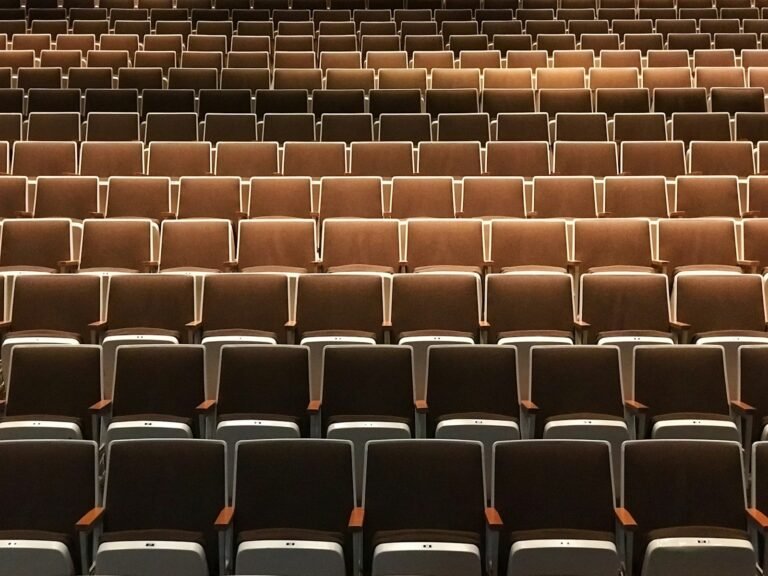 empty brown theater chairs